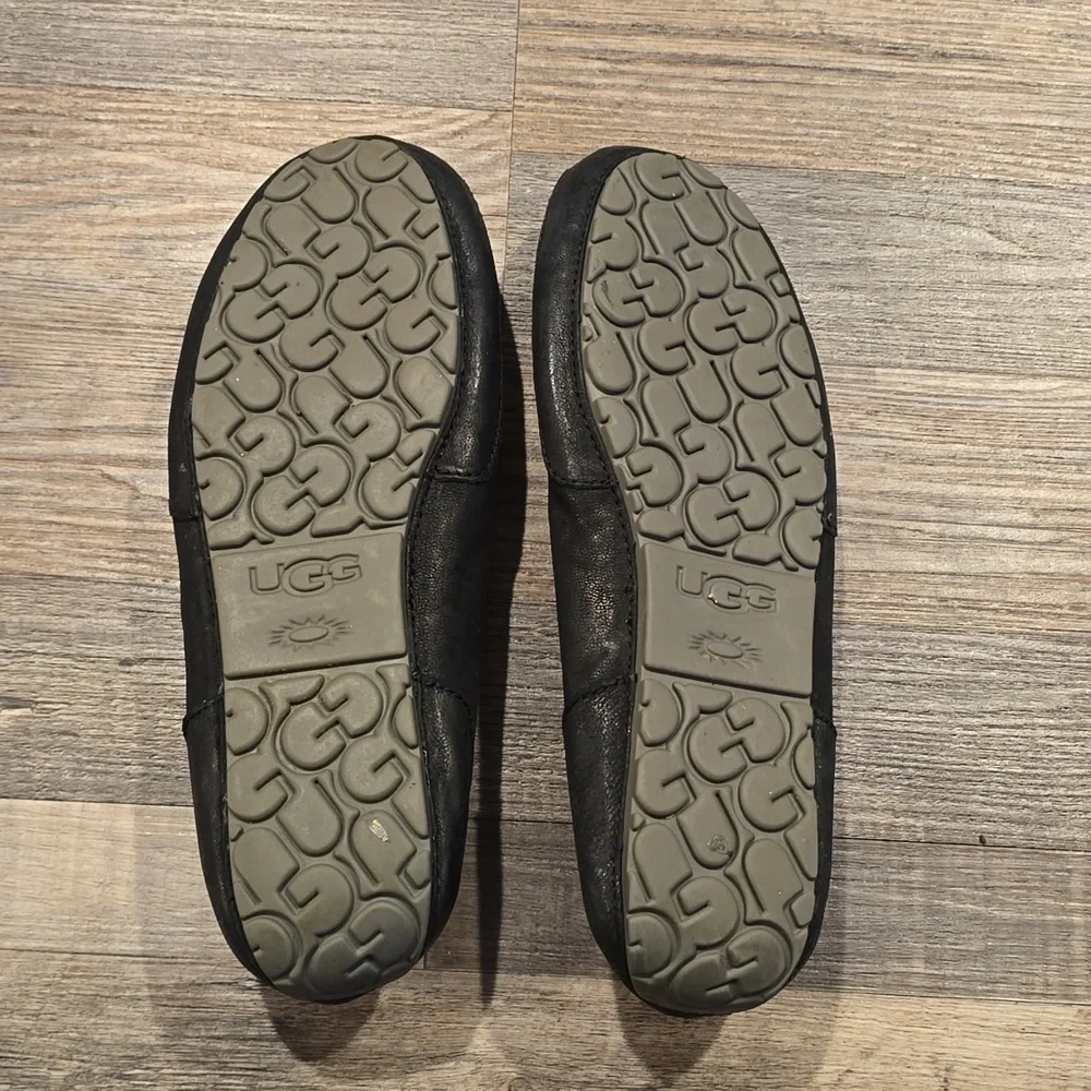 UGG Alder Shearling Line Loafers | Black | Size‎ 12 | Leather​